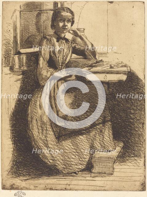 Gretchen at Heidelberg, 1858. Creator: James Abbott McNeill Whistler.