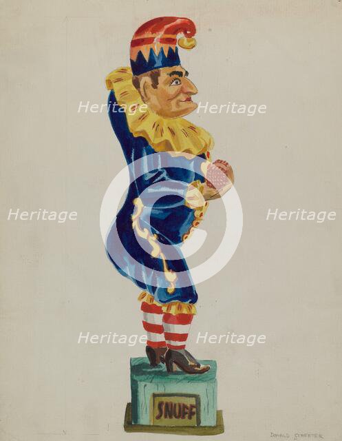 Cigar Store Figure, c. 1936. Creator: Donald Streeter.