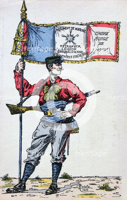 The Redshirts, Legion Garibaldienne, 1915. Artist: Unknown