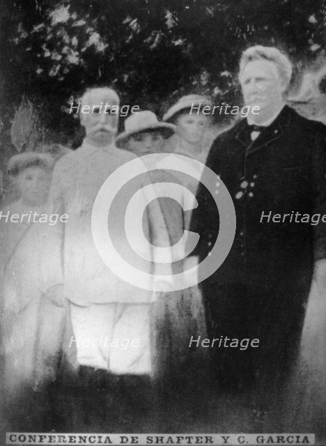 Shafter and Garcia's conference, (1898), 1920s. Artist: Unknown