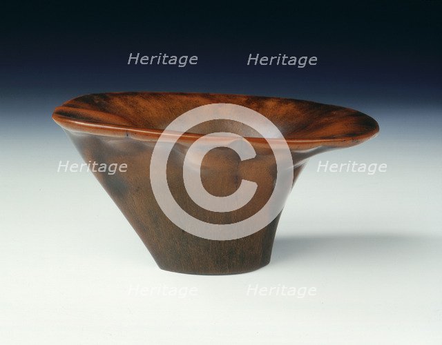 Plain rhino horn cup, Ming dynasty or earlier, China, 16th century or earlier. Artist: Unknown