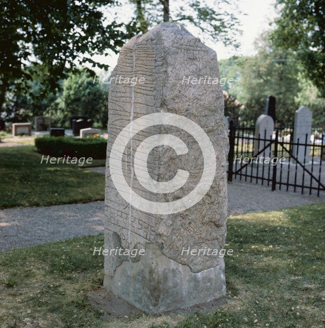 Runic stone at Sparlösa, Västergötland, Sweden. Artist: Unknown