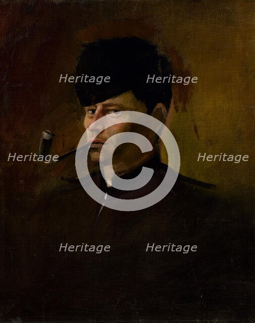 Dandy in Fur Cap with Pipe, 1877-1880. Creator: Ladislav Mednyanszky.