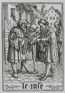 The Lawyer from "The Dance of Death", 1538, (1877).  Creator: Unknown.