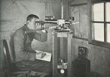 'Dr. Simpson at the Unifilar Magnetometer', 1911, (1913). Artist: Herbert Ponting.