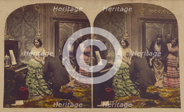 Declaration of Love., July 1857. Creator: Alfred Silvester.