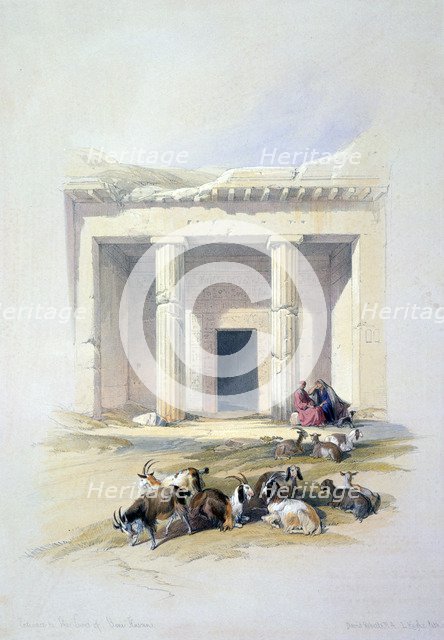 'Entrance to the Cave of Beni Hassan', 19th century. Artist: David Roberts