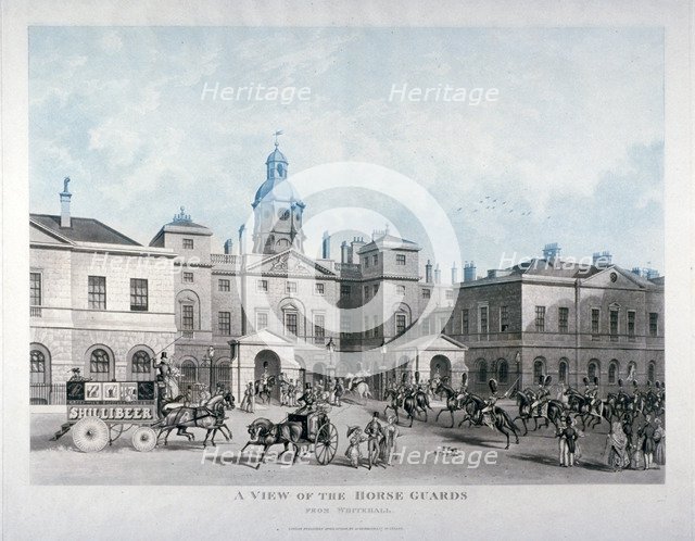 'A view of the Horse Guards from Whitehall', Westminster, London, 1836. Artist: Anon