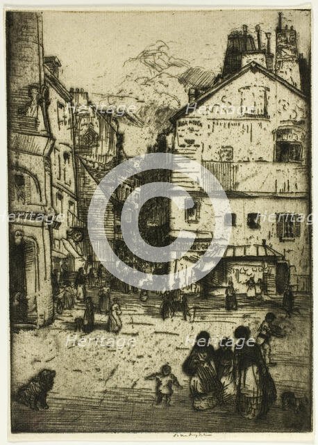 Rue Mouffetard, Paris, 1900. Creator: Donald Shaw MacLaughlan.