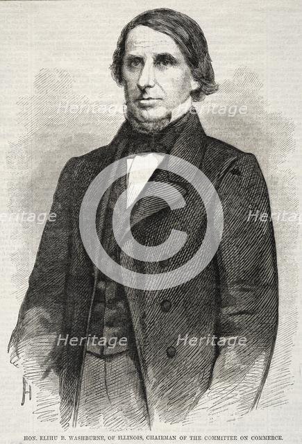 Hon. Elihu B. Washburne, of Illinois, Chairman of the Committee on Commerce, 1860. Creator: Winslow Homer (American, 1836-1910).