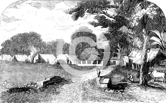 Sketches of Native Life in India - Sepoy Encampment at Barrackpore, 1858. Creator: Unknown.