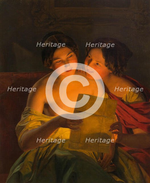 Love letter, 1848. Creator: Waldmüller, Ferdinand Georg (1793-1865).