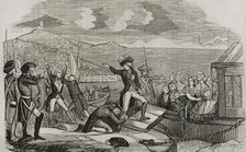 Boarding of the Portuguese Royal Family in the port of Lisbon on 29 November 1807, (1851). Creator: Unknown.