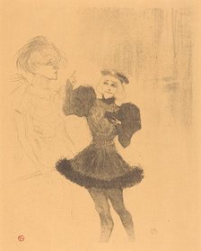 Lender and Lavalliere in "Le fils de l'Aretin" (Lender et Lavallière dans "Le fils de l'Arétin"), 18 Creator: Henri de Toulouse-Lautrec.