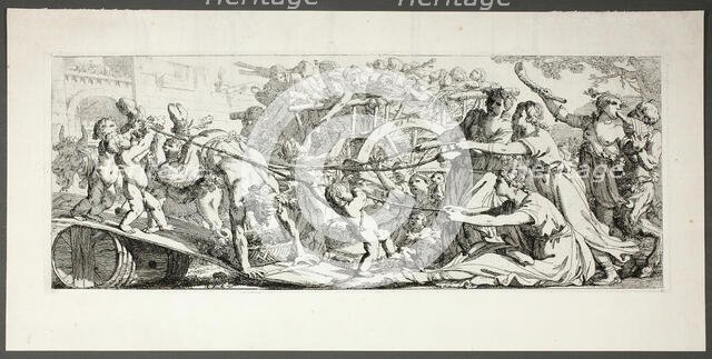 Return from the Vineyards, plate three of four from Le Travaux de la Vendange, 1750. Creator: Joseph-Marie Vien the Elder.