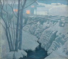 Evening light in winter time. Creator: Lindh, Bror (1877-1941).