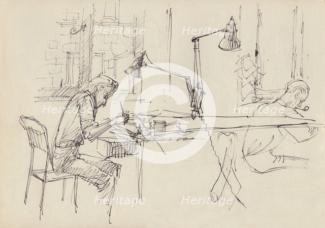 Graphic design studio, c1950. Creator: Shirley Markham.