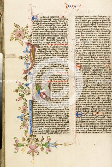 Initial E: A Prophet, about 1450. Creator: Circle of Stefan Lochner.