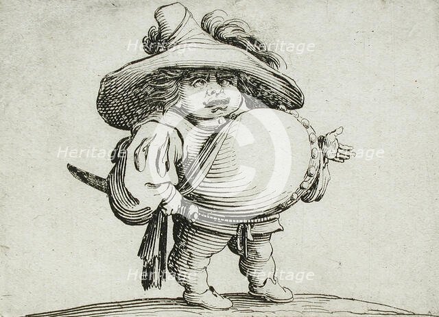 A Duellist with Two Sabres, 1616. Creator: Jacques Callot.