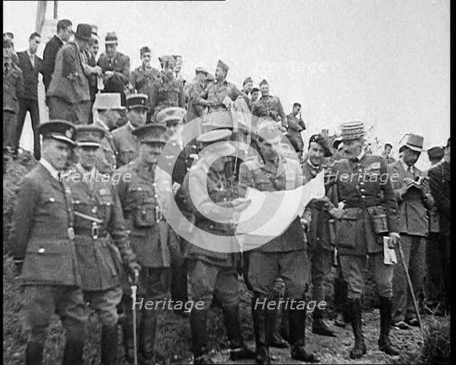 Italian Soldiers Talking, 1930s. Creator: British Pathe Ltd.