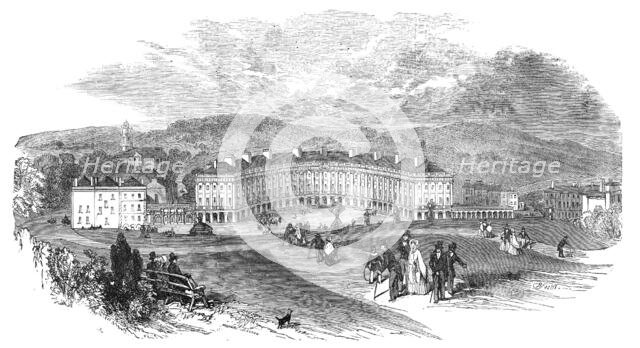 Buxton - The Crescent, New Baths, etc, 1854. Creator: Edmund Evans.