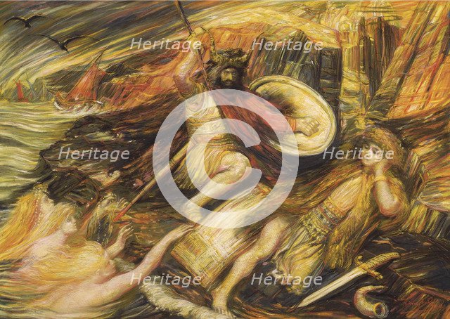 Siegfried's Death. Artist: De Groux, Henry (1867-1930)