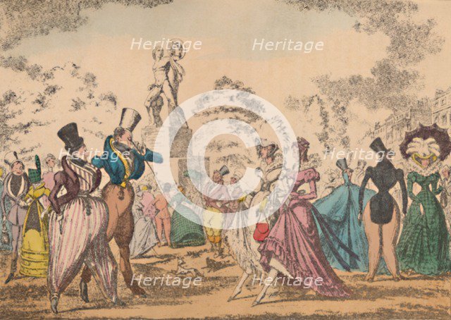 'Hyde Park Corner in 1822', c1870. Artist: George Cruikshank.