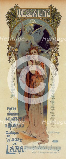 Affiche pour la représentation de l'opéra "Messaline" au Casino de Monte-Carlo., c1899. Creators: V Guillet, Vincent Lorant-Heilbronn.