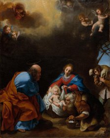 Adoration of the Shepherds, c. 1670. Creator: Carlo Dolci (Italian, 1616-1687).