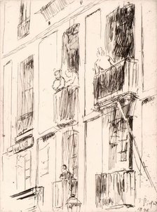 Dieppe, Rue de la Halle au Blé, 1893. Creator: Walter Richard Sickert.