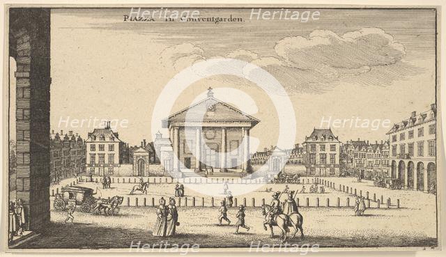 Piazza in Covent Garden, ca. 1647. Creator: Wenceslaus Hollar.