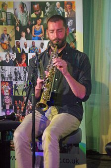 Bastien Weeger, NoSax NoClar, Watermill Jazz Club, Dorking, Surrey, May 2024. Creator: Brian O'Connor.