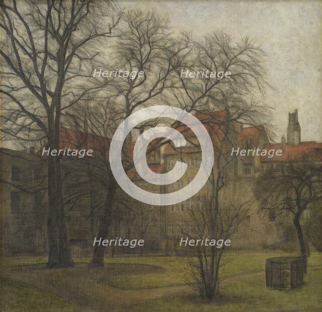 The Garden of the Prince's Palace, Copenhagen, 1905. Creator: Svend Hammershoi.