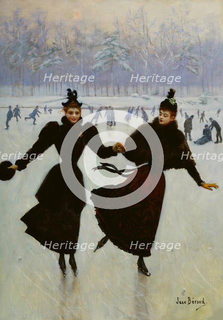 Les Patineuses (The Skaters), c. 1890. Creator: Béraud, Jean (1849-1936).