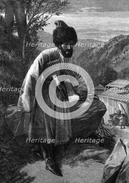 Circassian of the Soubash..."All Round the World," exhibition of sketches by W. Simpson, 1874. Creator: William Hollidge.