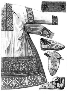 Royal garments of Charlemagne (742-814), 15th century (1849).Artist: A Bisson