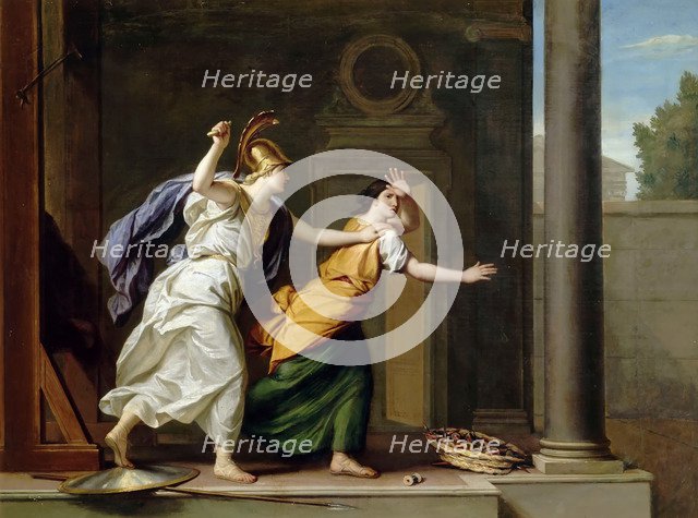 Minerva and Arachne. Artist: Houasse, René-Antoine (c. 1645-1710)