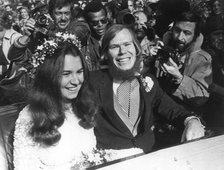 Kathleen Kennedy and David Lee Townsend on their wedding day, Washington, 1973. Artist: Unknown