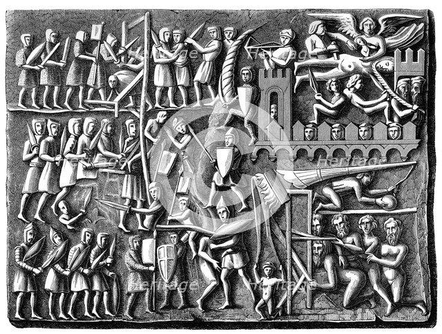Bas-relief from the Basilica of Saint Nazaire, Carcassonne, France, 1849. Artist: Unknown
