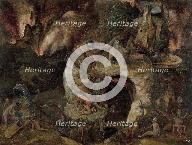 Inferno Landscape. Artist: Bosch, Hieronymus, (School)  