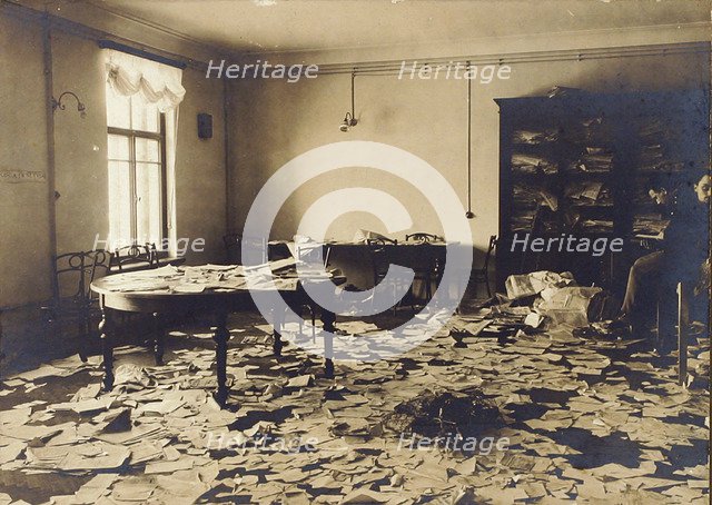 A room after a search, Russia, early 20th century(?). Artist: Unknown