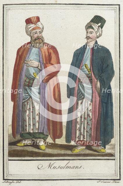 Costumes de Différents Pays, 'Musulmans', c1797. Creator: Jacques Grasset de Saint-Sauveur.