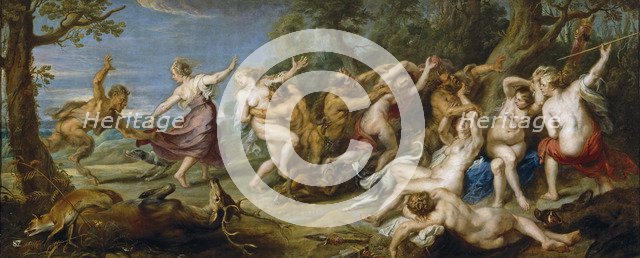 Diana and her Nymphs surprised by Satyrs, 1638-1640. Artist: Rubens, Pieter Paul (1577-1640)