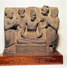 Buddha with daughters of Sena, Gandhara Style, c2nd-3rd century. Artist: Unknown.