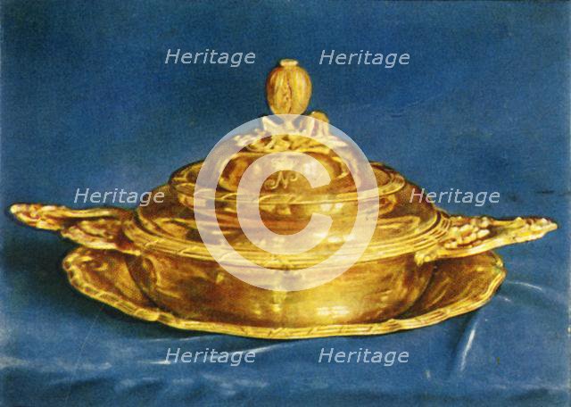 'Covered Bowl and Plate', 1938. Creator: Unknown.