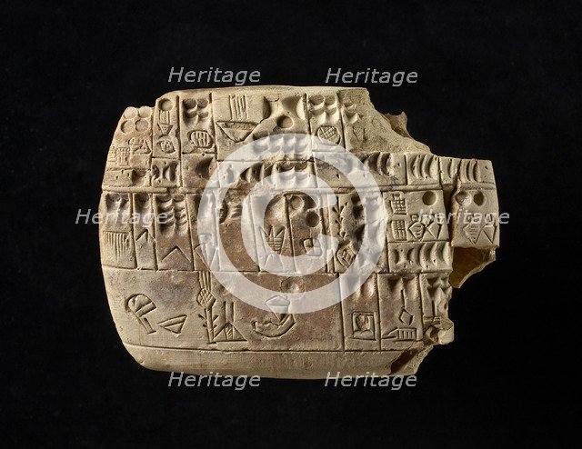 Pictographic tablet, c3100-2900 BC. Artist: Unknown.