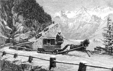 Descending Mont Cenis in Winter, 1864. Creator: Unknown.