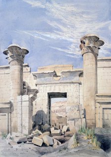 'Entrance to the Temple of Ramses III', Egypt, 19th century. Artist: GF Weston