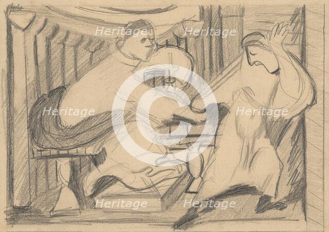 Study for the painting Seduction, 1936. Creator: Cyprian Majernik.