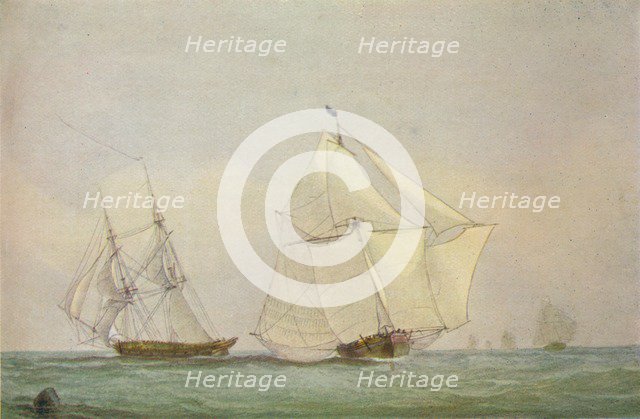 'Leith Smack Running Up Swim, October', 1838. Artist: John Christian Schetky.